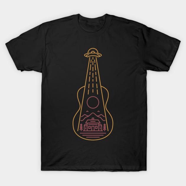 Alien Guitar T-Shirt by VEKTORKITA